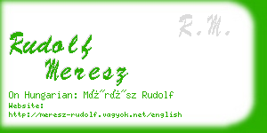 rudolf meresz business card